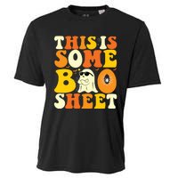 This Is Some Boo Sheet Retro Groovy Halloween Cute Boo Ghost Cooling Performance Crew T-Shirt