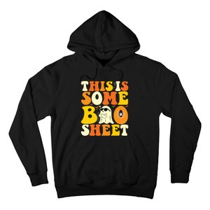 This Is Some Boo Sheet Retro Groovy Halloween Cute Boo Ghost Hoodie