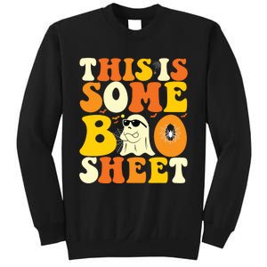 This Is Some Boo Sheet Retro Groovy Halloween Cute Boo Ghost Sweatshirt