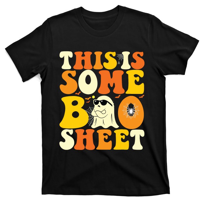 This Is Some Boo Sheet Retro Groovy Halloween Cute Boo Ghost T-Shirt