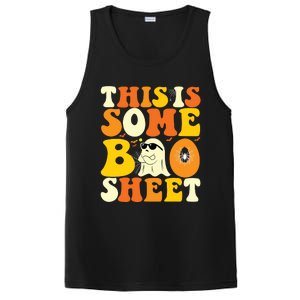 This Is Some Boo Sheet Retro Groovy Halloween Cute Boo Ghost PosiCharge Competitor Tank