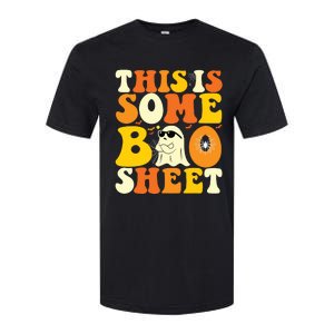 This Is Some Boo Sheet Retro Groovy Halloween Cute Boo Ghost Softstyle CVC T-Shirt