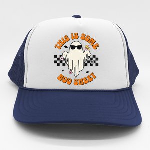 This Is Some Boo Sheet Halloween Ghost Funny Gift Trucker Hat