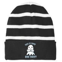 This Is Some Boo Sheet Striped Beanie with Solid Band