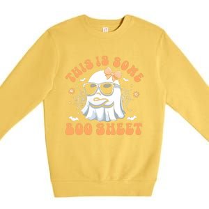 This Is Some Boo Sheet Cute Ghost Halloween Premium Crewneck Sweatshirt