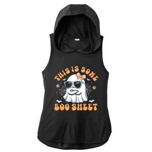 This Is Some Boo Sheet Cute Ghost Halloween Ladies PosiCharge Tri-Blend Wicking Draft Hoodie Tank