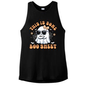 This Is Some Boo Sheet Cute Ghost Halloween Ladies PosiCharge Tri-Blend Wicking Tank