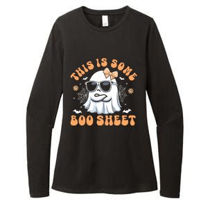 This Is Some Boo Sheet Cute Ghost Halloween Womens CVC Long Sleeve Shirt