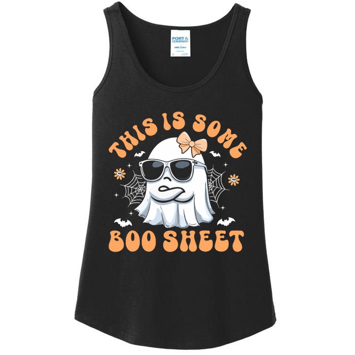 This Is Some Boo Sheet Cute Ghost Halloween Ladies Essential Tank