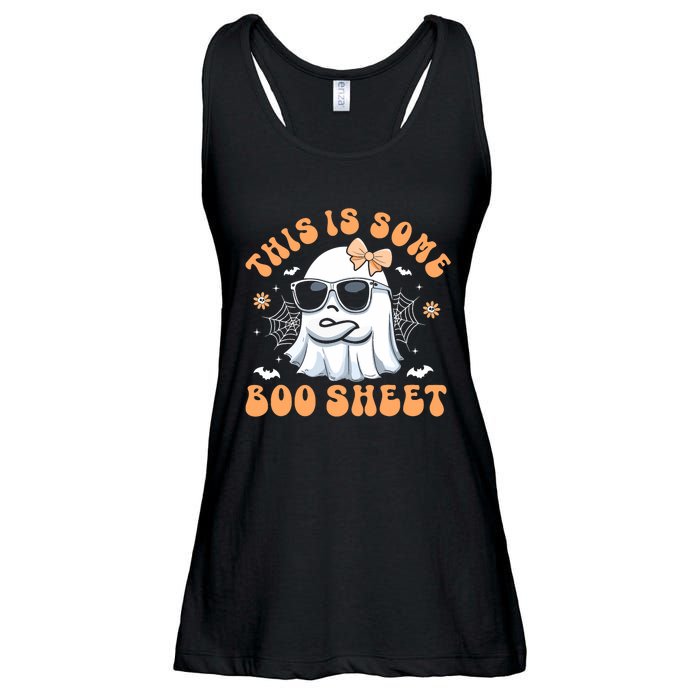 This Is Some Boo Sheet Cute Ghost Halloween Ladies Essential Flowy Tank