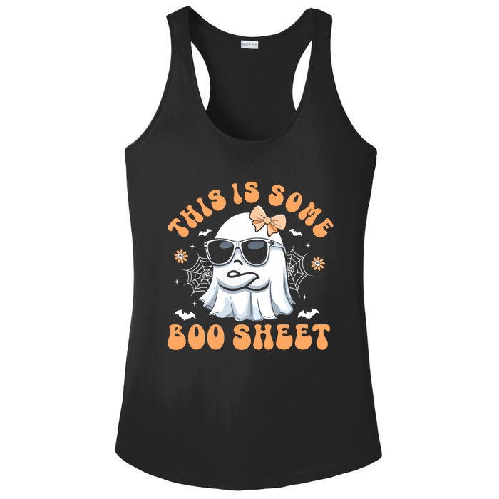 This Is Some Boo Sheet Cute Ghost Halloween Ladies PosiCharge Competitor Racerback Tank