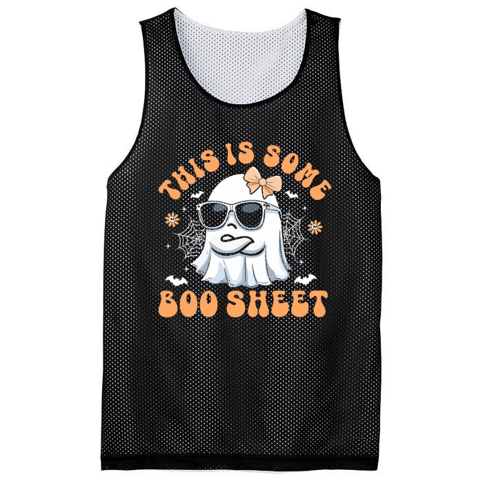 This Is Some Boo Sheet Cute Ghost Halloween Mesh Reversible Basketball Jersey Tank