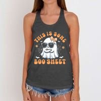 This Is Some Boo Sheet Cute Ghost Halloween Women's Knotted Racerback Tank