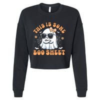 This Is Some Boo Sheet Cute Ghost Halloween Cropped Pullover Crew