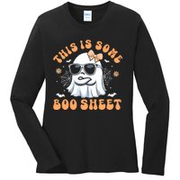 This Is Some Boo Sheet Cute Ghost Halloween Ladies Long Sleeve Shirt