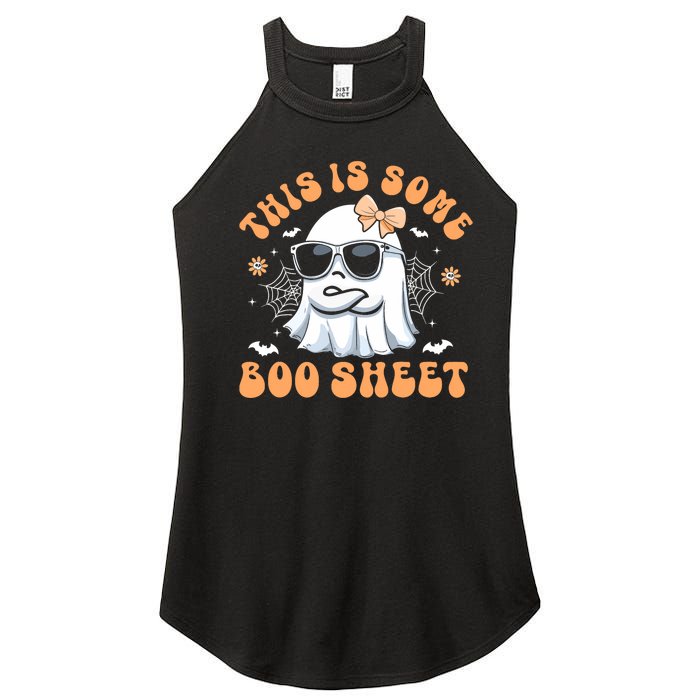 This Is Some Boo Sheet Cute Ghost Halloween Women's Perfect Tri Rocker Tank