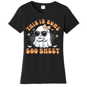 This Is Some Boo Sheet Cute Ghost Halloween Women's T-Shirt