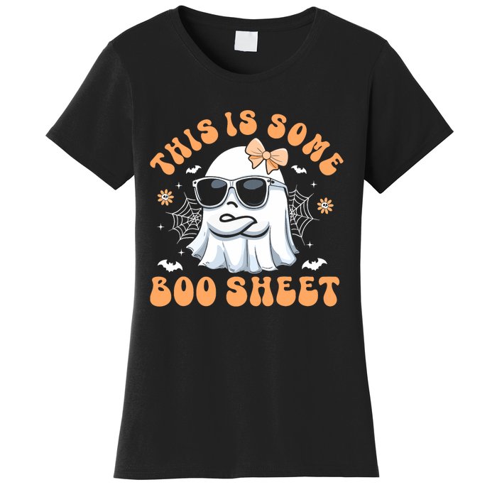 This Is Some Boo Sheet Cute Ghost Halloween Women's T-Shirt