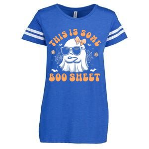 This Is Some Boo Sheet Cute Ghost Halloween Enza Ladies Jersey Football T-Shirt