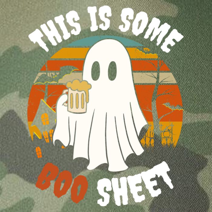 This Is Some Boo Sheet Funny Ghost Holding A Beer Halloween Gift Legacy Tie Dye Trucker Hat
