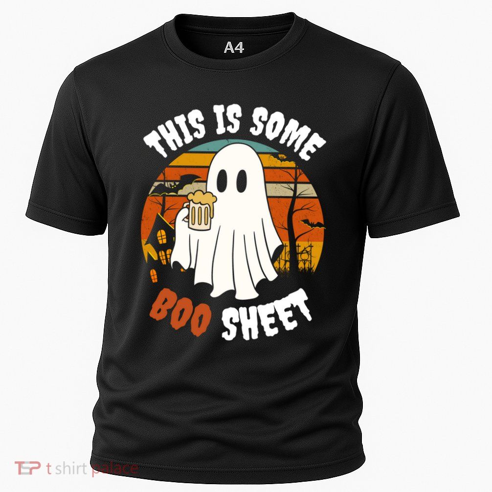 This Is Some Boo Sheet Funny Ghost Holding A Beer Halloween Gift Performance Shirt