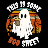 This Is Some Boo Sheet Funny Ghost Holding A Beer Halloween Gift Cooling Performance Long Sleeve Crew