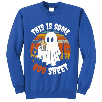 This Is Some Boo Sheet Funny Ghost Holding A Beer Halloween Gift Sweatshirt