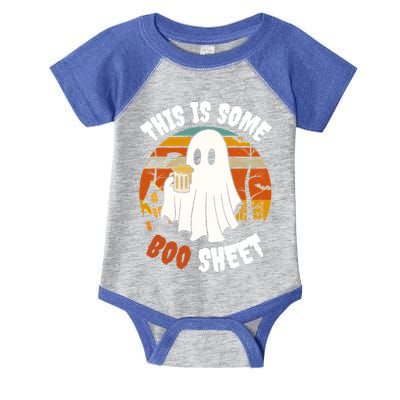 This Is Some Boo Sheet Funny Ghost Holding A Beer Halloween Gift Infant Baby Jersey Bodysuit