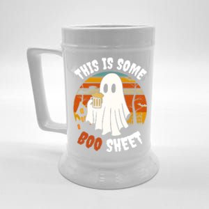 This Is Some Boo Sheet Funny Ghost Holding A Beer Halloween Gift Beer Stein