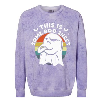 This Is Some Boo Sheet Ghost Halloween Costume Colorblast Crewneck Sweatshirt