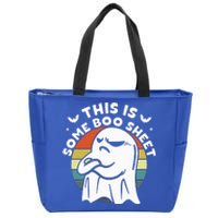 This Is Some Boo Sheet Ghost Halloween Costume Zip Tote Bag