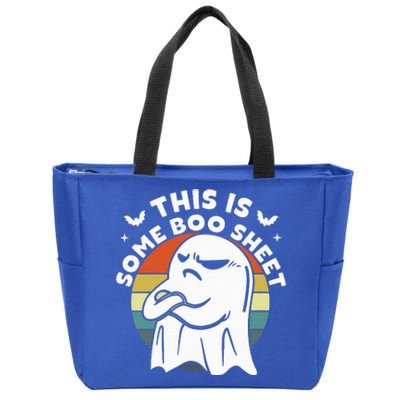 This Is Some Boo Sheet Ghost Halloween Costume Zip Tote Bag