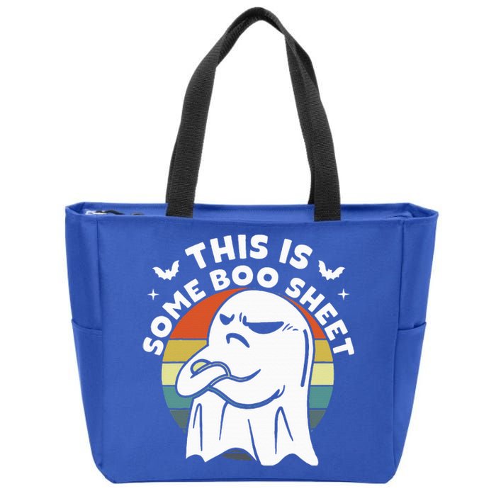 This Is Some Boo Sheet Ghost Halloween Costume Zip Tote Bag