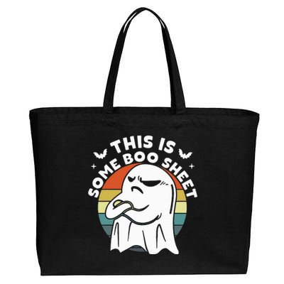 This Is Some Boo Sheet Ghost Halloween Costume Cotton Canvas Jumbo Tote