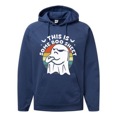 This Is Some Boo Sheet Ghost Halloween Costume Performance Fleece Hoodie