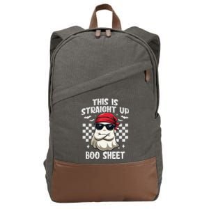 This Is Straight Up Boo Sheet Funny Halloween Gift Cotton Canvas Backpack