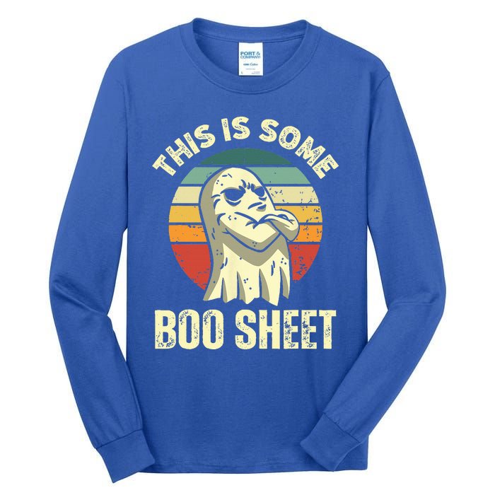 This Is Some Boo Sheet Halloween Funny Vintage Ghost Tall Long Sleeve T-Shirt