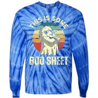 This Is Some Boo Sheet Halloween Funny Vintage Ghost Tie-Dye Long Sleeve Shirt