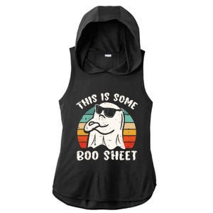 This Is Some Boo Sheet Halloween Ghost Funny Gift Ladies PosiCharge Tri-Blend Wicking Draft Hoodie Tank