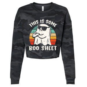 This Is Some Boo Sheet Halloween Ghost Funny Gift Cropped Pullover Crew