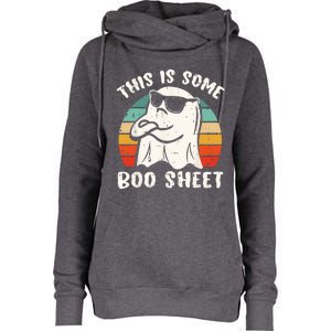 This Is Some Boo Sheet Halloween Ghost Funny Gift Womens Funnel Neck Pullover Hood