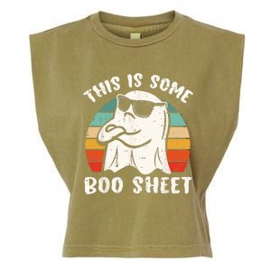 This Is Some Boo Sheet Halloween Ghost Funny Gift Garment-Dyed Women's Muscle Tee