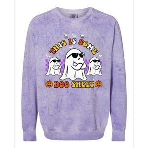 This Is Some Boo Sheet Funny Halloween Colorblast Crewneck Sweatshirt