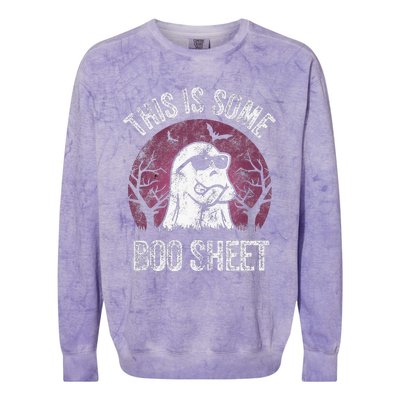 This Is Some Boo Sheet Ghost Halloween Costume Colorblast Crewneck Sweatshirt