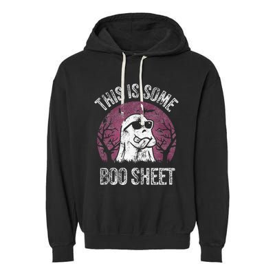 This Is Some Boo Sheet Ghost Halloween Costume Garment-Dyed Fleece Hoodie