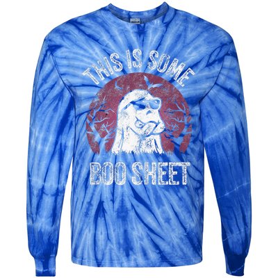 This Is Some Boo Sheet Ghost Halloween Costume Tie-Dye Long Sleeve Shirt