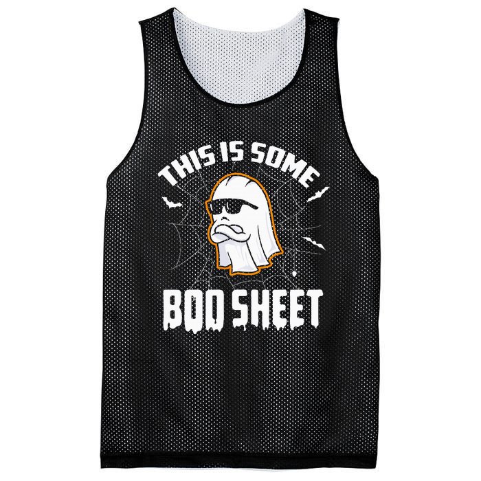 This Is Some Boo Sheet Funny Halloween Ghost Costume Mesh Reversible Basketball Jersey Tank