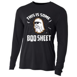 This Is Some Boo Sheet Funny Halloween Ghost Costume Cooling Performance Long Sleeve Crew