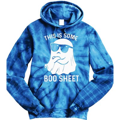 This Is Some Boo Sheet Ghost Halloween Costume Tie Dye Hoodie