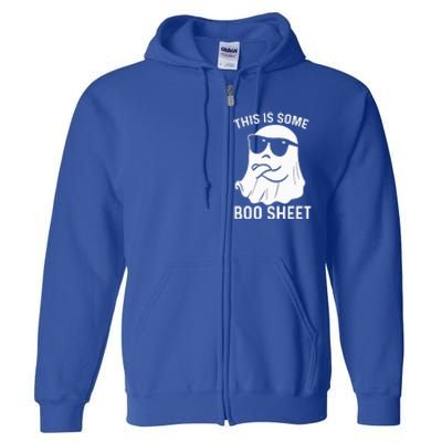 This Is Some Boo Sheet Ghost Halloween Costume Full Zip Hoodie